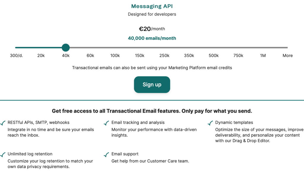 Brevo Pricing: Messaging API